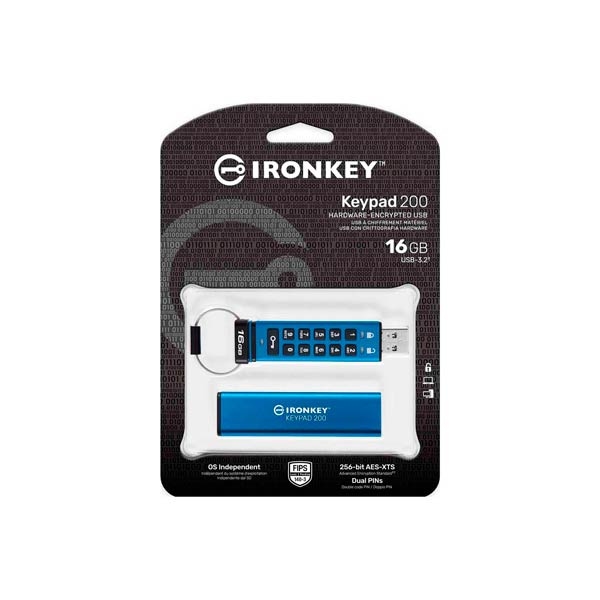 Kingston IronKey Keypad 200 16GB Encryption 256 bit