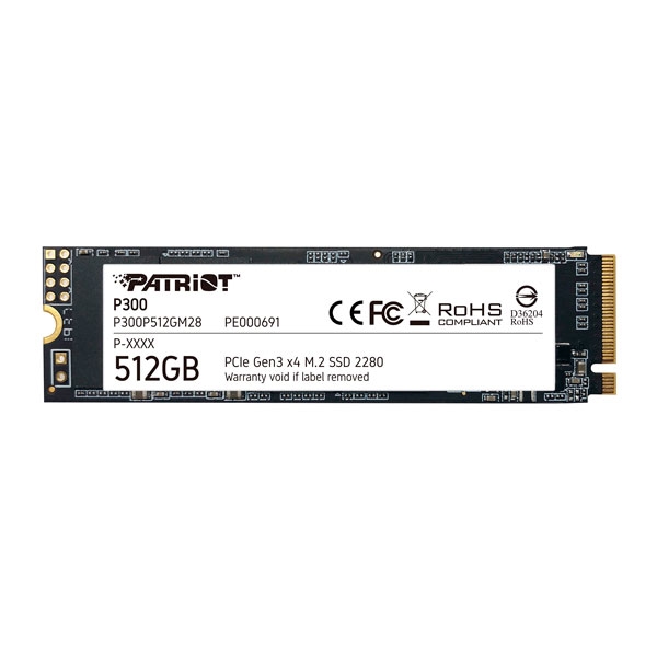  Patriot P300 512GB M2 PCIe GEN3 SSD