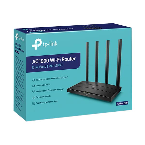 TP-Link Archer C80 AC1900 Wireless MU-MIMO WiFi Router