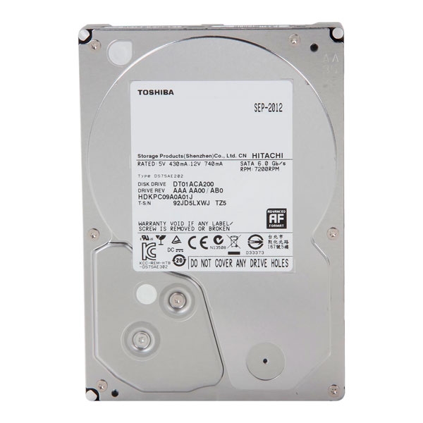 Toshiba 2 TB 7200rpm HDD DT01ACA200
