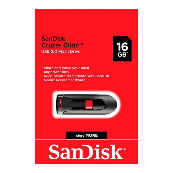 SanDisk Cruzer Glide 16GB USB Flash Drive