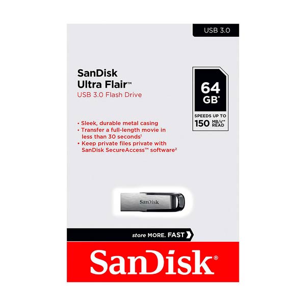 SanDisk Ultra Flair USB 3.0 64GB Flash Drive