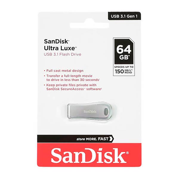 SanDisk Ultra Luxe 64GB Flash Drive