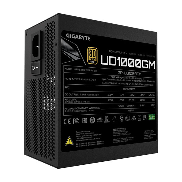 GIGABYTE UD1000GM 1000W 80 PLUS GOLD Power Supply