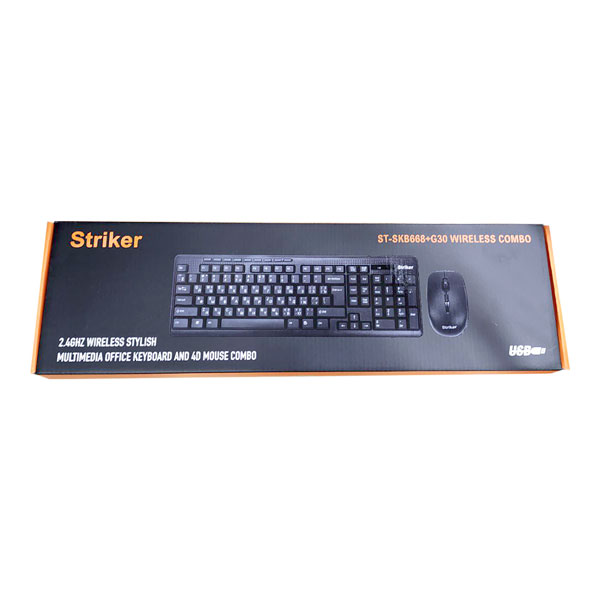Striker Wireless Combo ST-SKB668+G30 Black