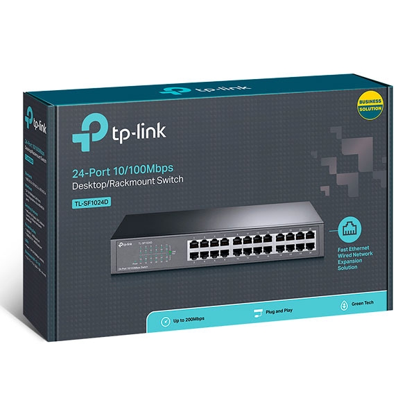 TP-Link TL-SF1024D 24-Port 100Mbps Rackmount Desktop Switch