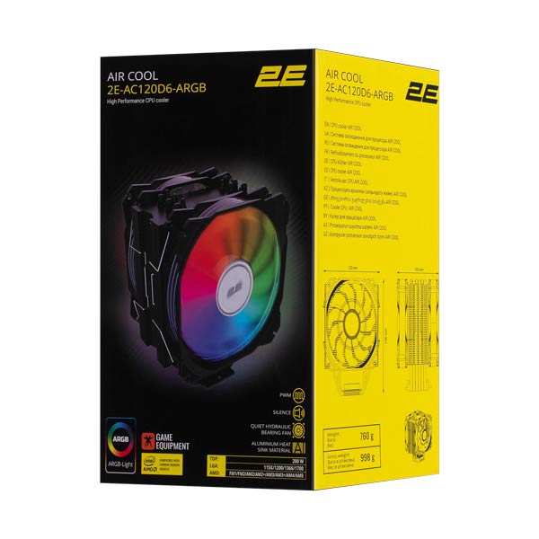2E Gaming Air Cool ACF1206-ARGB 2E-AC120D6-ARGB