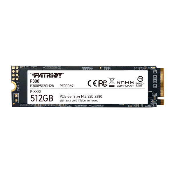  Patriot P300 512GB M2 PCIe GEN3 SSD