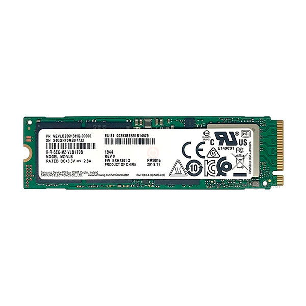 Samsung PM981a 256GB Gen3 SSD