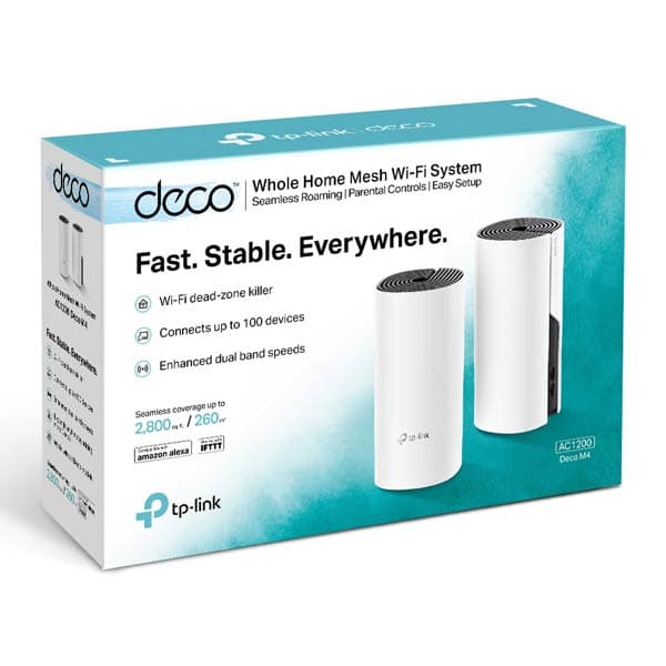 TP-Link Deco M4 (2-pack) AC1200 Whole Home Mesh Wi-Fi System