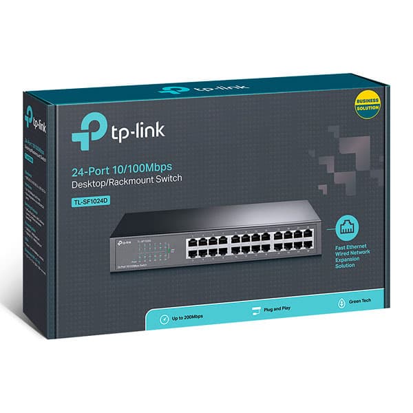 TP-Link TL-SF1024D 24-Port 100Mbps Rackmount Desktop Switch