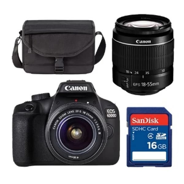 Canon EOS 4000D BK Kit Body+18-55mm+SB130+16GB